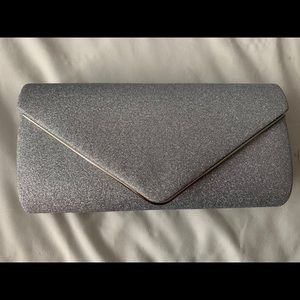 Sparkly Silver Clutch Bag